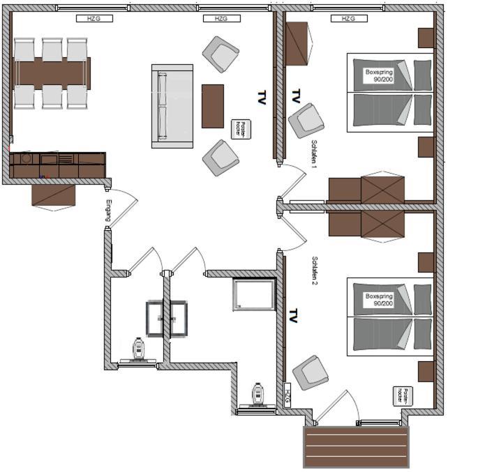 Apartment mit Balkon