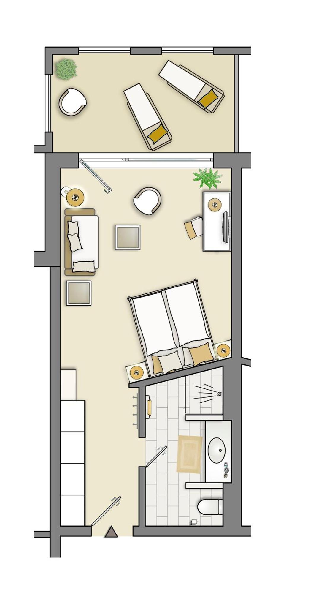 Doppelzimmer mit Meerblick